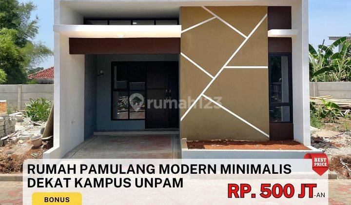 Jual Rumah 1 Lantai Cantik Modern Minimalis Lokasi Strategis  1