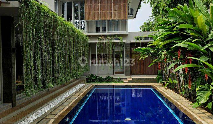 Jual Rumah Mewah Tropical Modern 2 Lantai Furnished Siap Huni Di Veteran Bintaro Jakarta Selatan 1