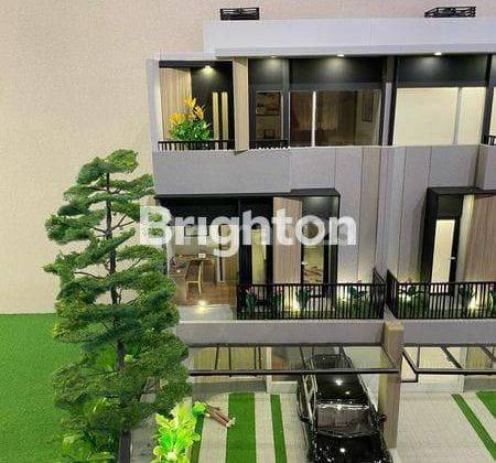 RUMAH BARU ARIA PURI DURI KOSAMBI 3 LANTAI LAY OUT CAKEP ADA KAMAR DIBAWAH, HOKI, AMAN, NYAMAN, DALAM CLUSTER, JALAN 2 MOBIL 1