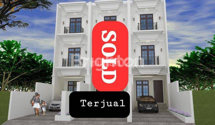 Rumah baru modern 3lantai,lb188m2,shm,Jalan 3 mobil,garasi 2 mobil,selangkah pasar dan mall,lingkungan rumah mewah,murah sekali  ayo beli saja 1