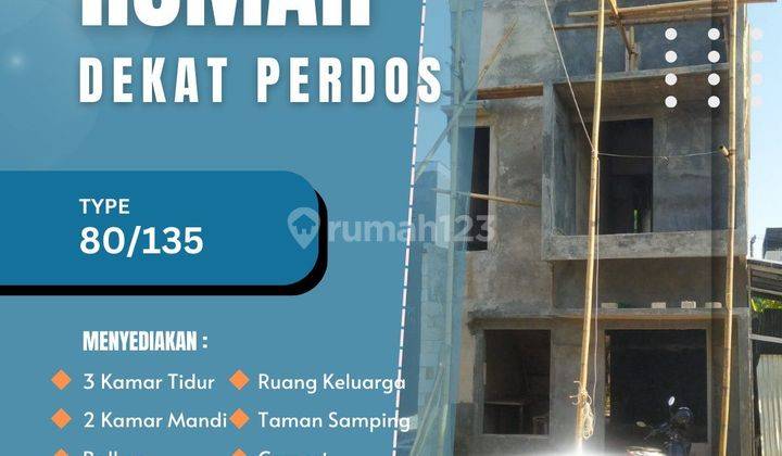 Rumah Strategis 2 Lt Aman Banjir di Jl Electro Perdos Antang Dekat Kampus Mega Rezky 1