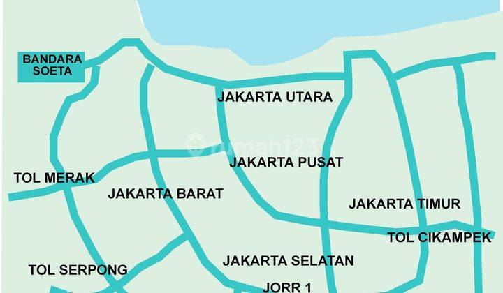 Rumah 1 lantai didalam cluster di Krukut Limo, lokasi strategis dekat pintu Tol Krukut 1 dan JORR 2, akses tol ke segala arah jabodetabek 2