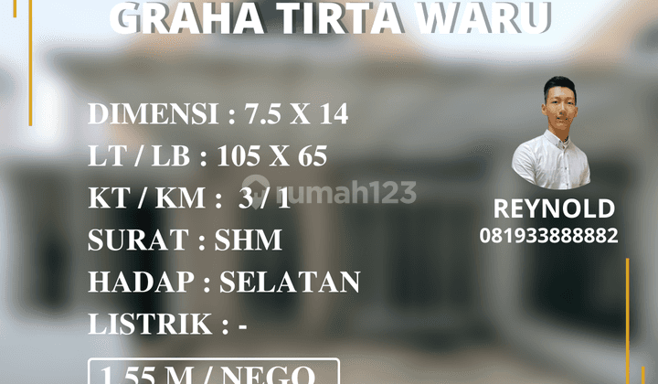 Rumah Baru Semi Furnished SHM di Graha Tirta Waru, Surabaya 2