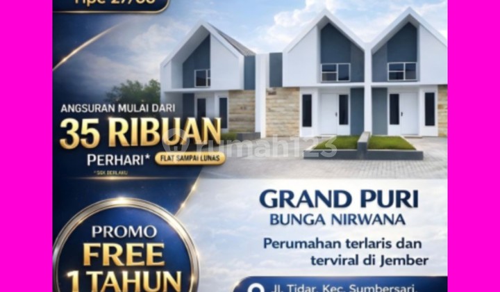 Perumahan Jember Minimalis Subsidi Viral Terlaris