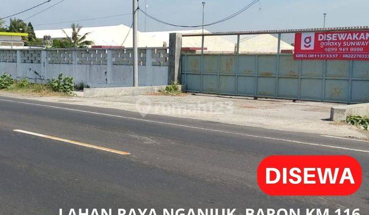 Disewakan Lahan Raya Nganjuk Baron Km116 Sblh Kedungsuko Pom Bensin 1