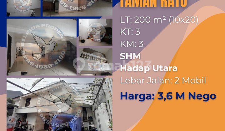 Rumah Tua Hitung Tanah Taman Ratu Hadap Utara