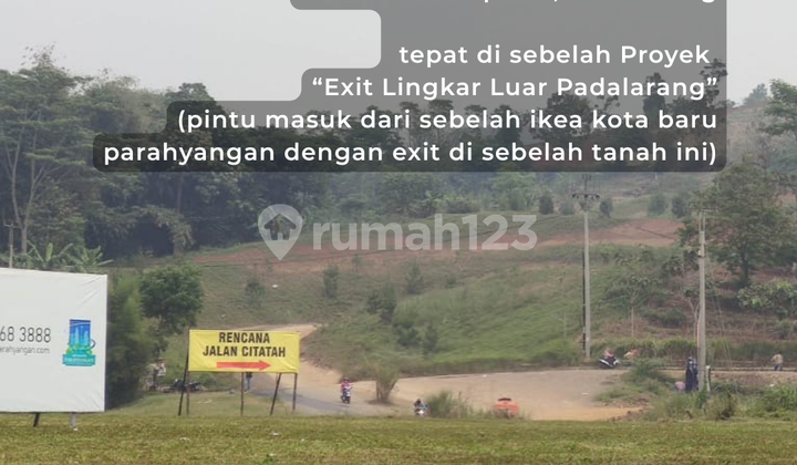 FOR SALE, STRATEGIC LAND PLOT NEAR PARAHYANGAN CITATAH NEW CITY, PADALARANG FOR SALE, STRATEGIC LAND PLOT NEAR PARAHYANGAN CITATAH NEW CITY, PADALARANG