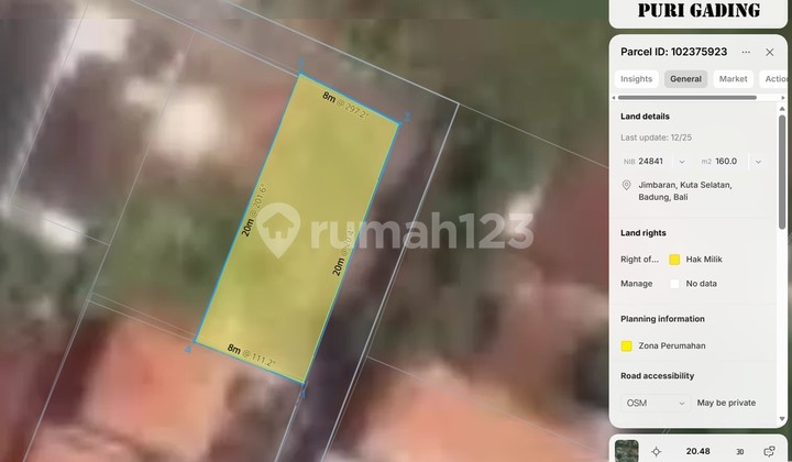 Tanah Murah 1.6 Are SHM di Puri Gading Jimbaran Ic Tanah Murah 1.6 Are SHM di Puri Gading Jimbaran Ic