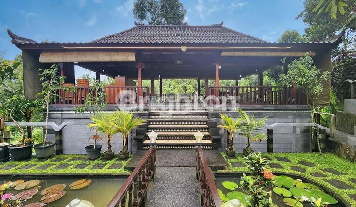 SPACIOUS RIVERFRONT VILLA, RICE FIELD AND MOUNTAIN VIEWS IN TABANAN AREA