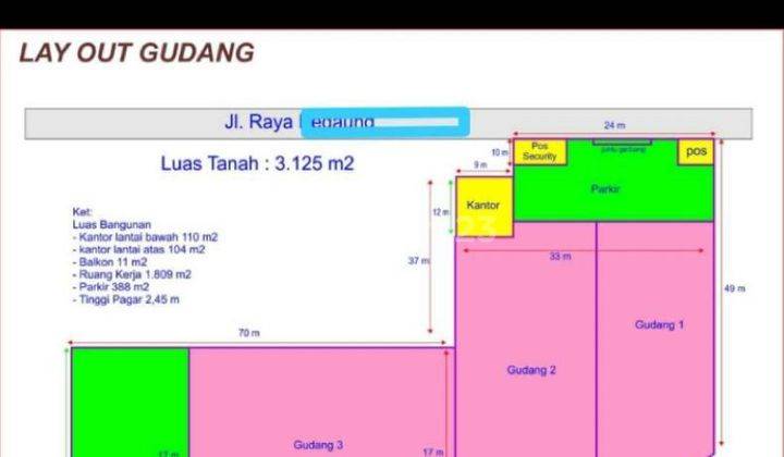 Dijual Murah Gudang di Cimuning, Mustika Jaya, Bekasi  2