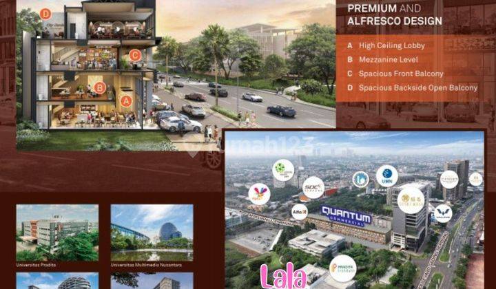 Lokasi pusat Gading Serpong QUANTUM Ruko Tengah kampus UMN PRADITA 4Lt 1