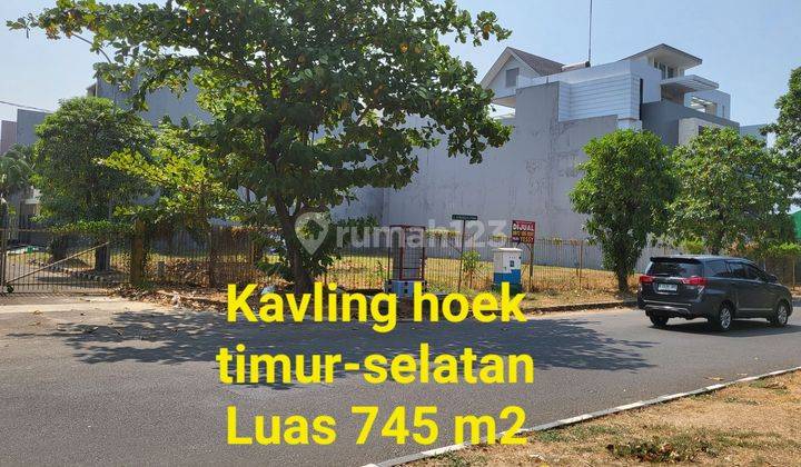 Tanah kavling hoek boulevard raya dalam perumahan Permata Buana 1