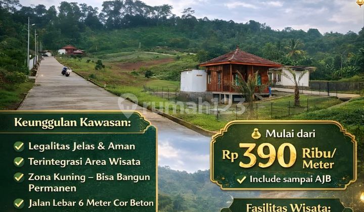 Tanah Kavling Wisata bisa Bangun 90 Menit Dari Tol Nagrak Cibubur
