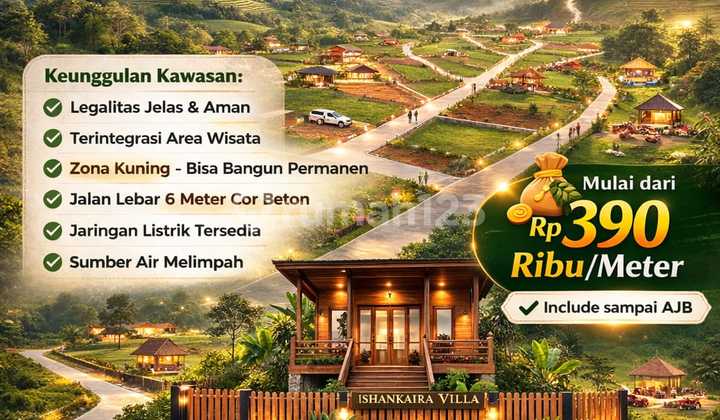 Tanah Kavling Wisata bisa Bangun Rumah Villa Via Tol Cibubur