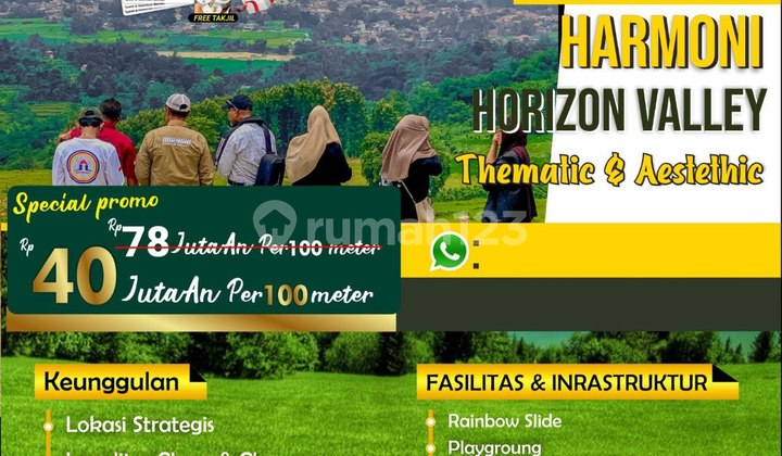 Tanah Kavling Wisata Murah Ada Rainbow Slide Dan Cabine Capsule
