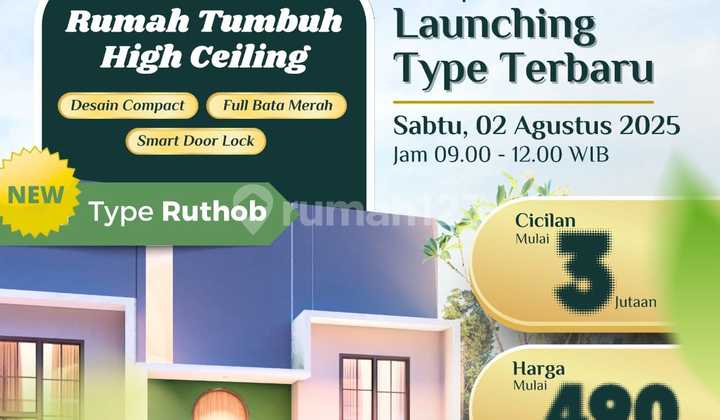 Rumah Dijual 400 Jutaan Dekat Kota Wisata Cibubur dan Tol Nagrak