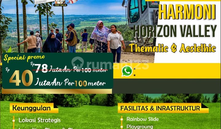 Tanah Kavling Wisata Murah Ada Rainbow Slide Dan Cabine Capsule