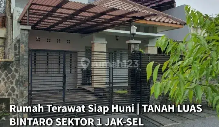 Rumah secondary bagus dengan tanah luas siap huni, lokasi strategis di sektor 1 Bintaro Jaya - Jakarta Selatan 1