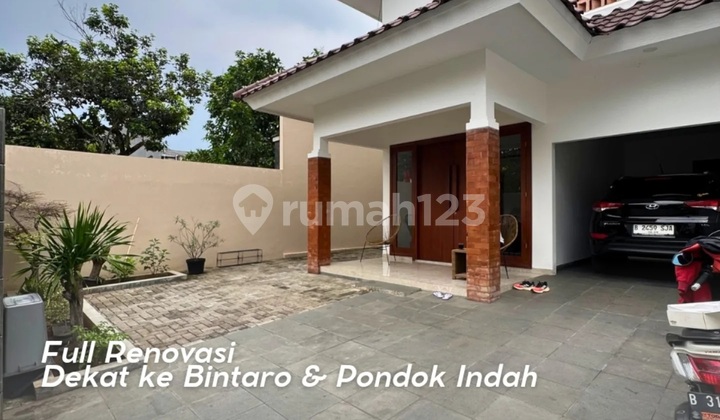 Rumah Cantik Full Renovasi Rempoa Tangerang Selatan Akses Dekat Dengan Bintaro Dan Pondok Indah