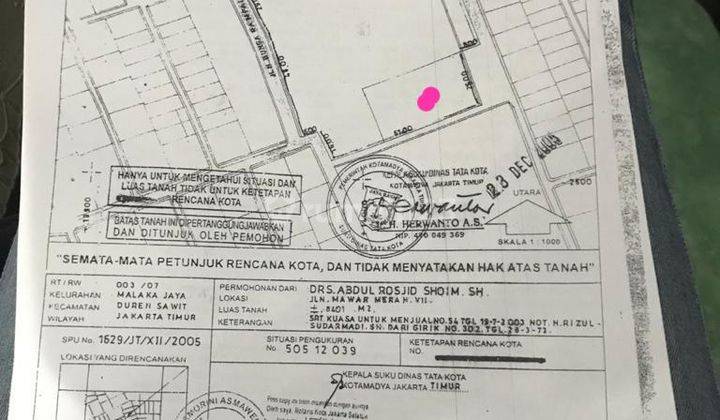 Dijual Tanah di Klender Harga Bu Dibawah Njop, Dekat Jatinegara Dan Toll Cikampek,  1