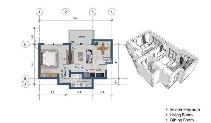 Leasehold for 20 years 1 BR Deluxe Residence Apartment in Prime Location of Nusa Dua 2