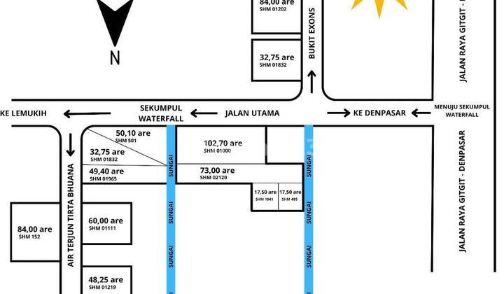 Jual Tanah Hak Milik 6,5Ha di Sukasada Buleleng Dekat Turyapada 2