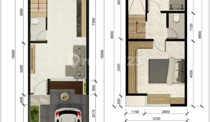 Rumah 2 Lantai Area Pondok Bahar Dekat Karang Tengah 2