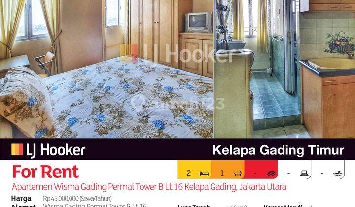 Apartemen Wisma Gading Permai Tower B Lt.16 Kelapa Gading, Jakarta Utara 2