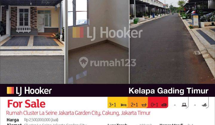 Rumah Cluster La Seine Jakarta Garden City, Cakung, Jakarta Timur 2