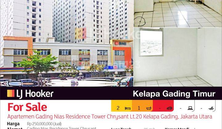 Apartemen Gading Nias Residence Tower Chrysant Lantai 20 Kelapa Gading, Jakarta Utara 2