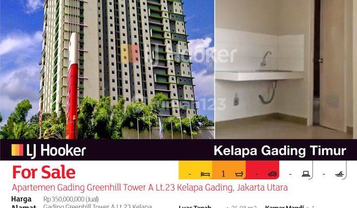 Apartemen Gading Greenhill Tower A Lt.23 Kelapa Gading, Jakarta Utara 2