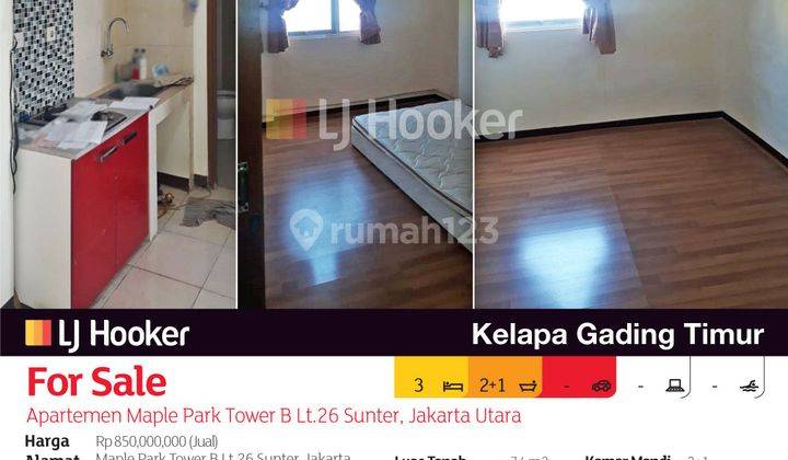 Apartemen Maple Park Tower B Lt.26 Sunter, Jakarta Utara 2