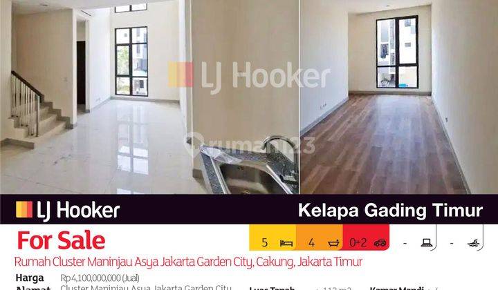 Rumah Cluster Maninjau Asya Jakarta Garden City, Cakung, Jakarta Timur 2