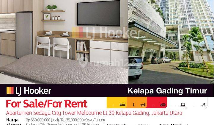 Apartemen Sedayu City Tower Melbourne Lt.39 Kelapa Gading, Jakarta Utara 2