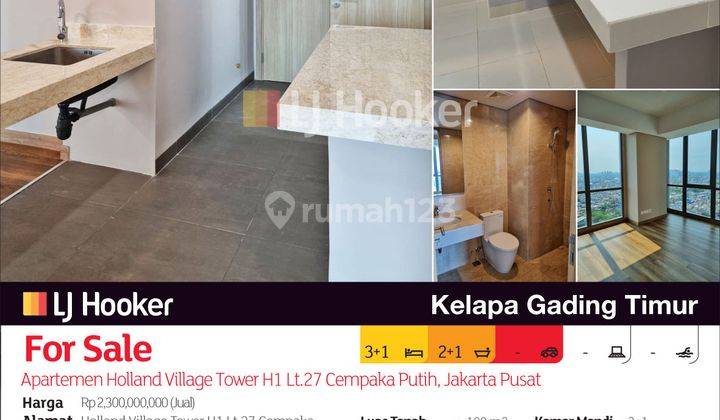 Apartemen Holland Village Tower H1 Lt.27 Cempaka Putih, Jakarta Pusat 2