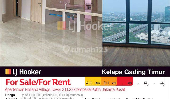 Apartemen Holland Village Tower 2 Lt.23 Cempaka Putih, Jakarta Pusat 2