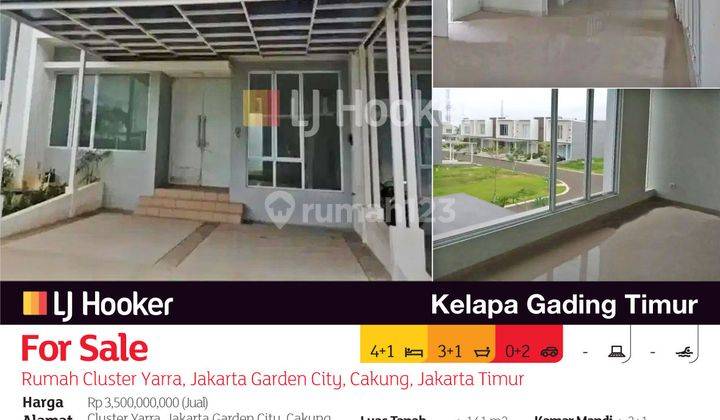 Rumah Cluster Yarra, Jakarta Garden City, Cakung, Jakarta Timur 2