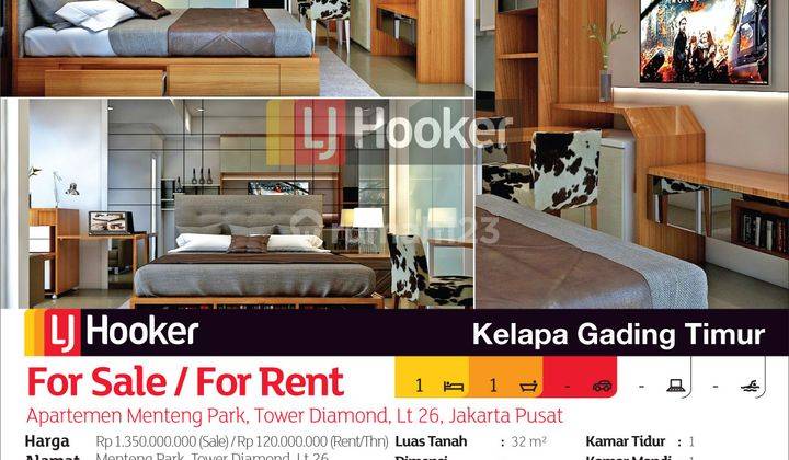 Apartemen Menteng Park Tower Diamond Lantai 26, Jakarta Pusat 2