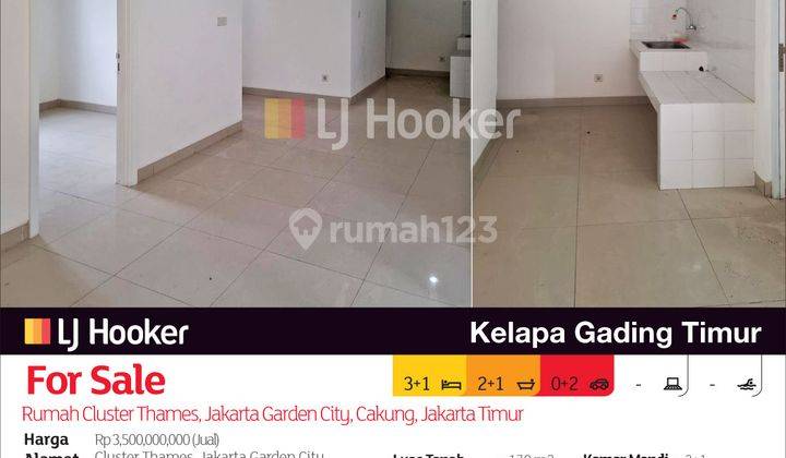 Rumah Cluster Thames, Jakarta Garden City, Cakung, Jakarta Timur 2