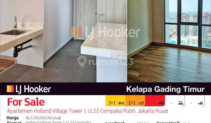 Apartemen Holland Village Tower 1 Lt.22 Cempaka Putih, Jakarta Pusat 2