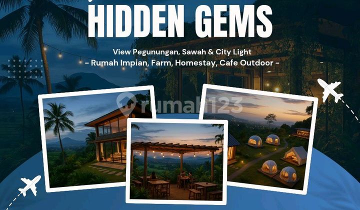 Cheap Land in Tourist Area with Mountain Rice Field View & City Light