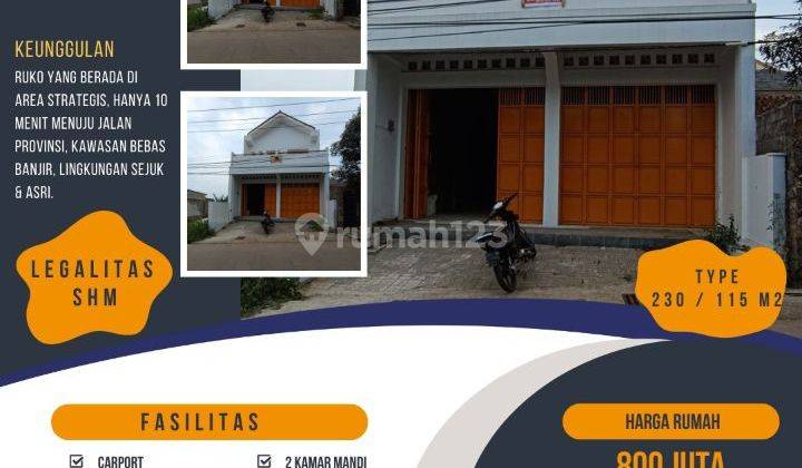 Jual Cepat Ruko Siap Huni,  Bisa Cicil Syariah. 1