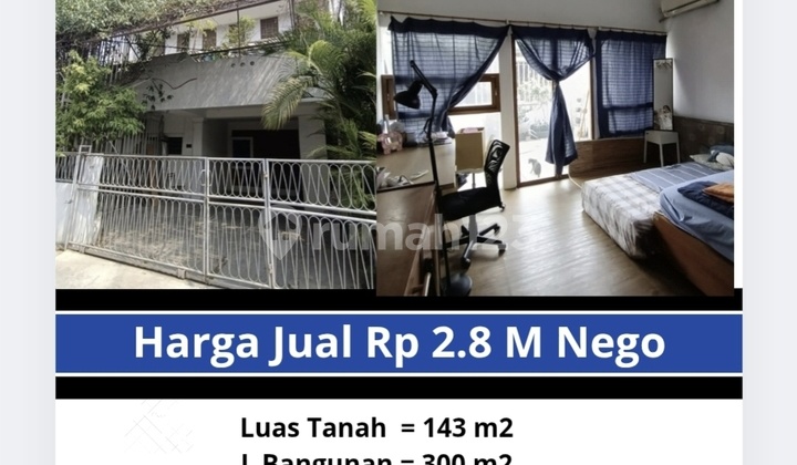 Rumah 2 1/2 Lantai Kalibaru Jakarta Pusat Rp 2.8 M Nego Rumah Bagus SHM di Senen