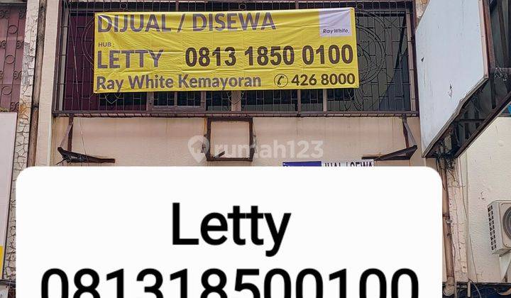Disewakan Ruko Glodok 3 1/2 lantai Rp 200 jt/ th nego Ruko HGB 72 m Bagus 1