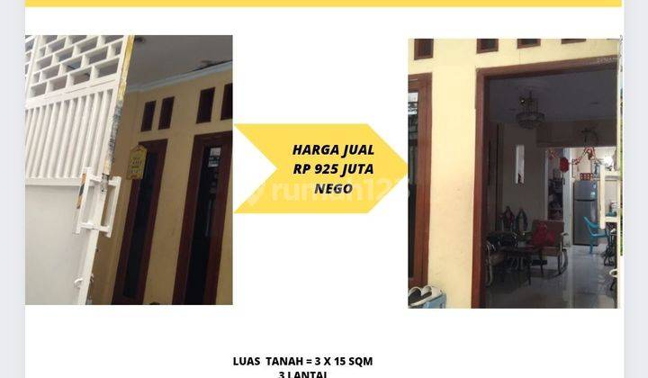 Dijual Rumah 3 lantai Kartini Jakarta Pusat Rp 925 juta Nego Rumah 3 Lantai SHM Bagus Selatan 1