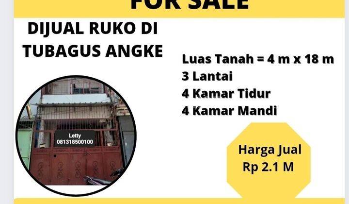 Dijual Rumah 3 lantai Angke Jaya Rp 2.1 M Nego Rumah Bagus SHM 1