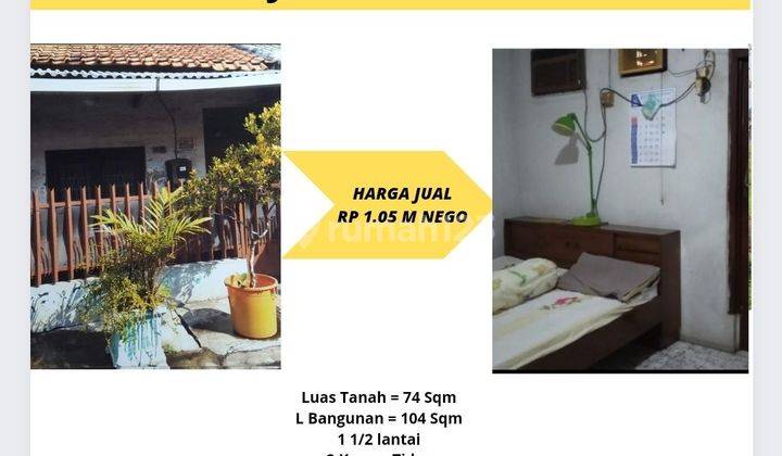 Dijual Rumah 1 1/2 lantai  Kalibaru Senen Jakarta Rp 1.15 M Nego Rumah di Kalibaru Senen Jakarta Pusat 2 Lantai SHM Butuh Renovasi 1