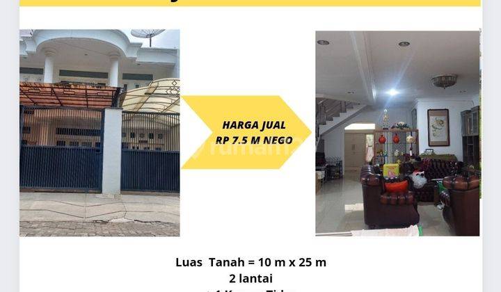 Dijual Rumah Sunter Jakarta Utara Rp 7.5 M Nego Rumah di Sunter 2 Lantai SHM Bagus Timur 1