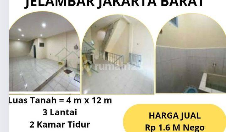 Dijual Ruko 3 Lantai Jelambar Jakarta Rp 1.6 M Nego Ruko 48 m SHM Bagus 1