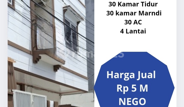 Rumah Kost 4 Lantai Bandengan Jakarta Rp 5 M Nego Kost di Bandengan 193.0 m² SHM